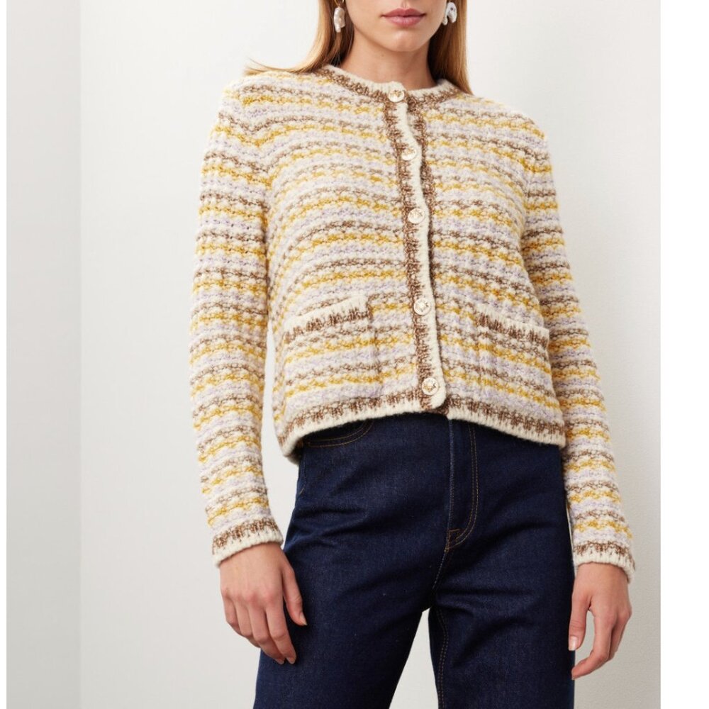 ba&sh Multicolor Striped Cardigan